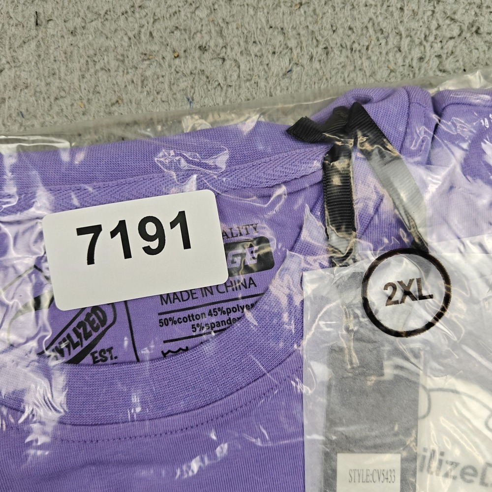 CivilizeD Shirt Mens 2XL Purple Bear Star Logo Graphic Tee Streetwear New - Picture 7 of 7